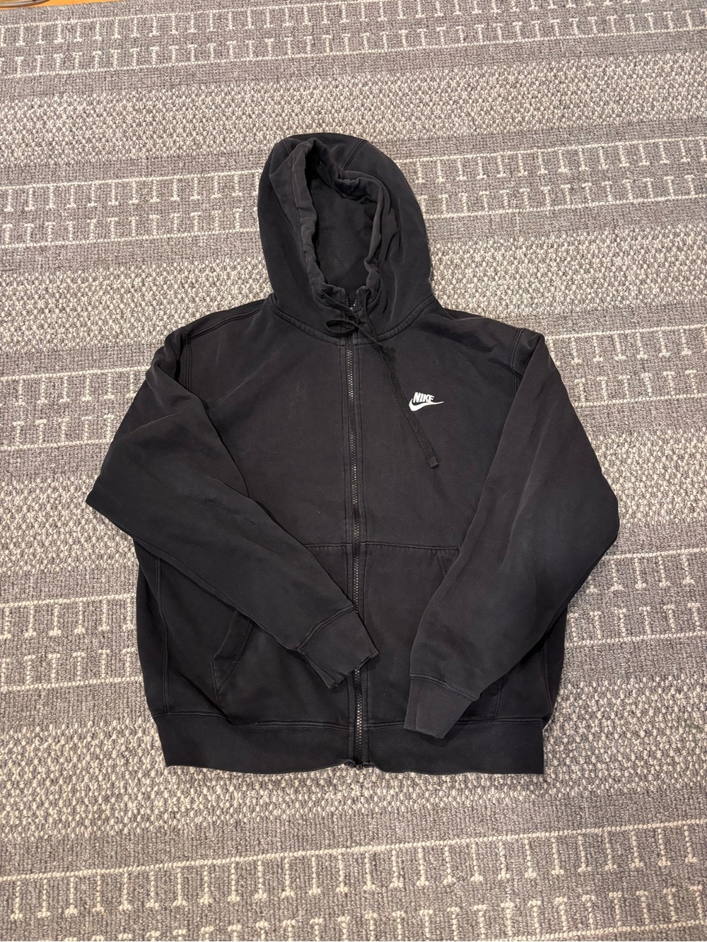 Nike vintage Black Full-Zip Hoodie Jacket size S